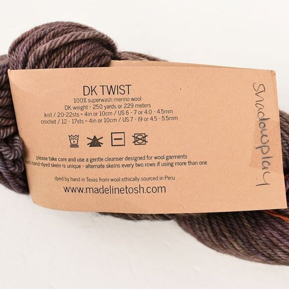 MadelineTosh DK Twist Yarn Superwash Merino Wool 250 Yards Shadowplay - Picture 3 of 3